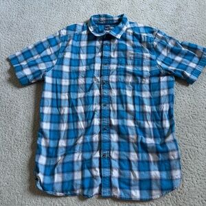 The North Face Blue and White Checkered Shirt 100% Cotton